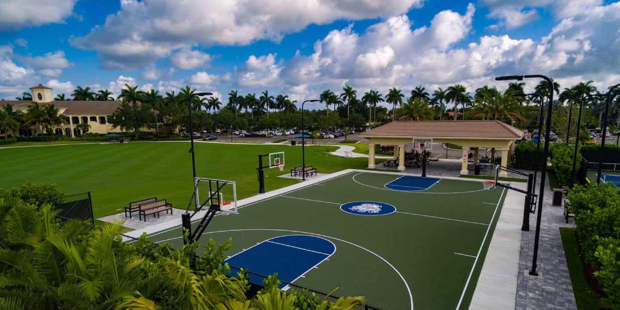 A Basketball Court Inside the Woodfield Country Club Real Estate
